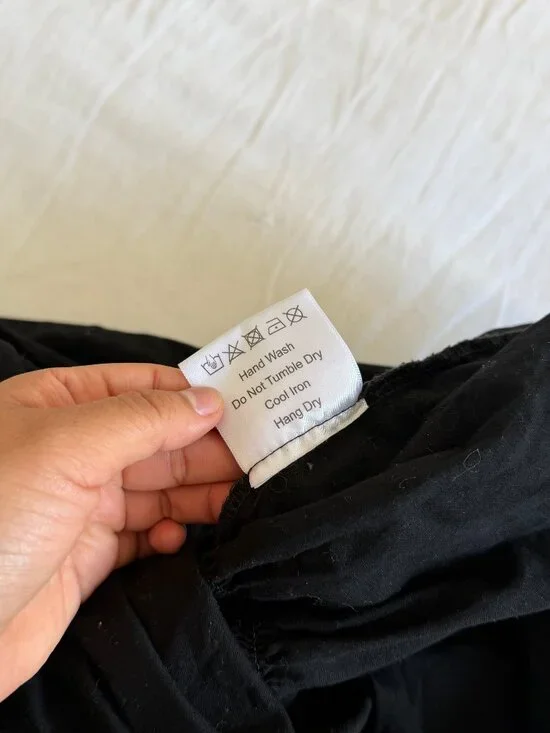 OPT Black square neck puff dress (sz S/M) - Picture 10 of 11